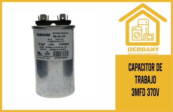 CAPACITOR DE TRABAJO 3MFD 370V