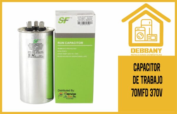 CAPACITOR DE TRABAJO 70MFD 370V