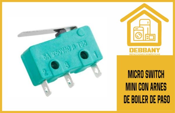 MICRO SWITCH MINI CON ARNES DE BOILER DE PASO