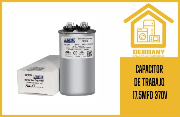 CAPACITOR DE TRABAJO 17.5MFD 370V