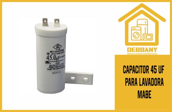 CAPACITOR 45 UF PARA LAVADORA MABE