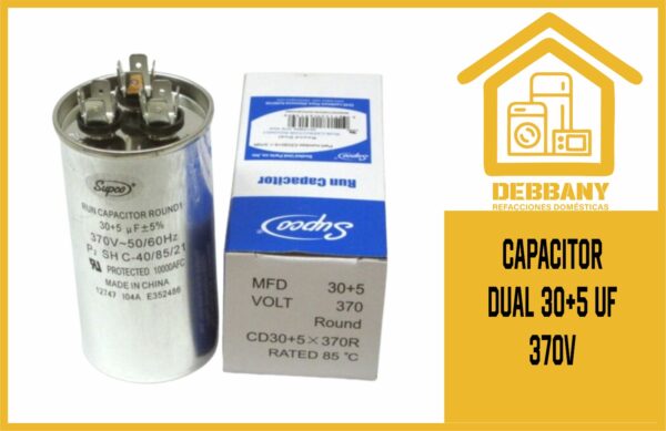 CAPACITOR DUAL 30+5 UF 370V