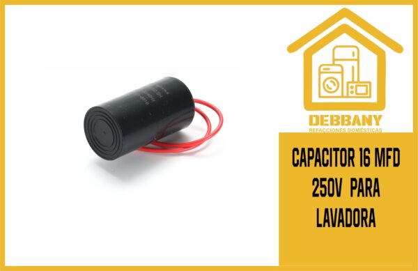 CAPACITOR 16 MFD 250V  PARA LAVADORA