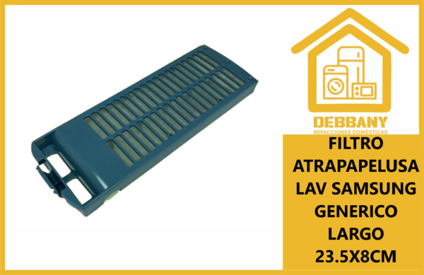 FILTRO ATRAPAPELUSA LAVADORA SAMSUNG GENERICO LARGO 23.5X8CM