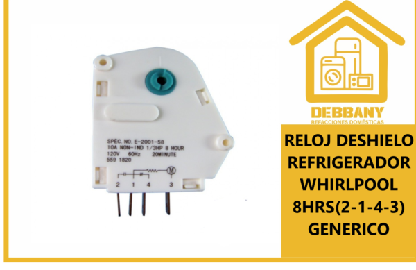 RELOJ DESHIELO 8 HRS GENERCO PARA REFRIGERADOR