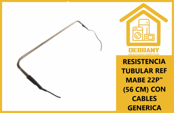 RESISTENCIA TUBULAR 56 CM CON CABLES GEN PARA REFRIGERADORES