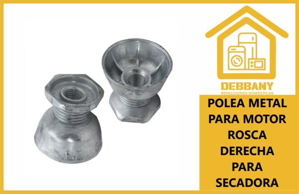 POLEA METAL PARA MOTOR ROSCA DERECHA PARA SECADORA