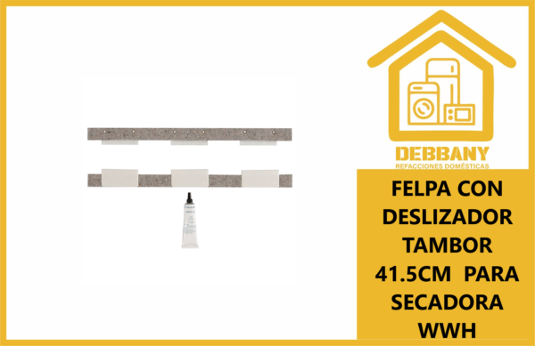 FELPA CON DESLIZADOR TAMBOR 41.5CM  PARA SECADORA WWH