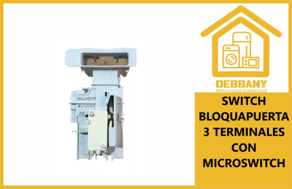 SWITCH BLOQUAPUERTA 3 TERMINALES C/ MICROSWITCH