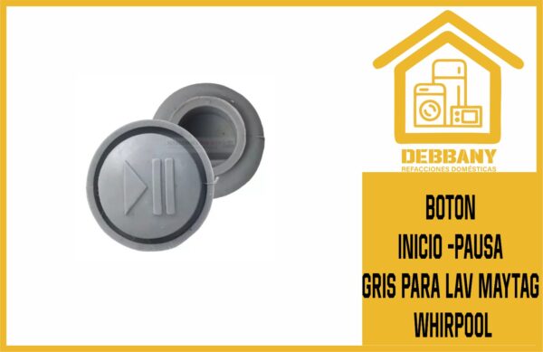 BOTON INICIO -PAUSA GRIS PARA LAV MAYTAG WHIRPOOL