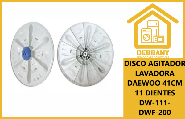 DISCO AGITADOR LAVADORA DAEWOO 41CM 11 DIENTES DW-111-DWF-200 GENERICO