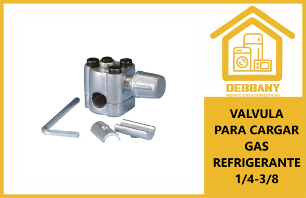 VALVULA 1/4 A 3/8 IMPORTADA PARA CARGA DE GAS