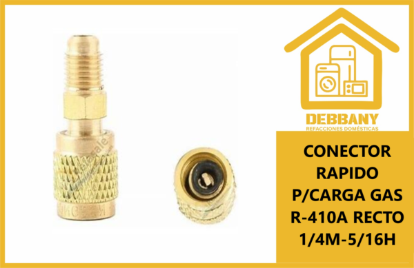 CONECTOR RAPIDO P/CARGA DE GAS R410 RECTO