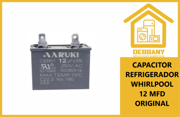 CAPACITOR 12 MFD PARA REFRIGERADORES