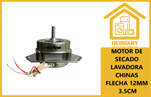 MOTOR DE SECADO LAVADORA CHINAS FLECHA 12MM D 3.5CM L