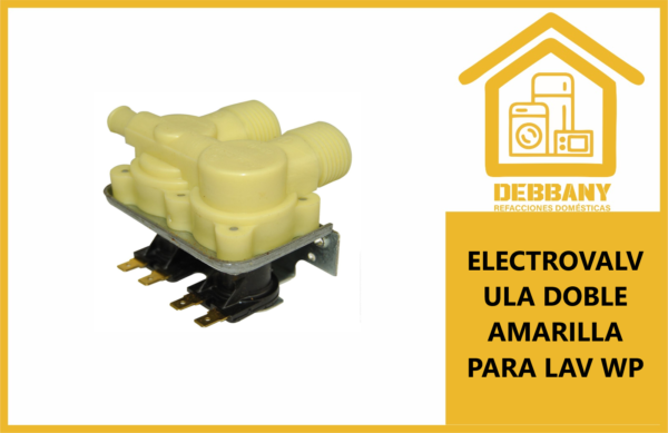 ELECTROVALVULA DOBLE AMARILLA PARA LAV WP